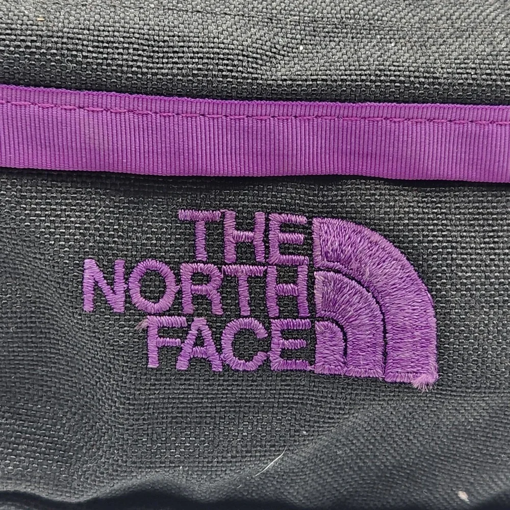 The North Face Sling Bag Black‎ Purple Logo Crossbody Utility Pack Vtg Y2K Style